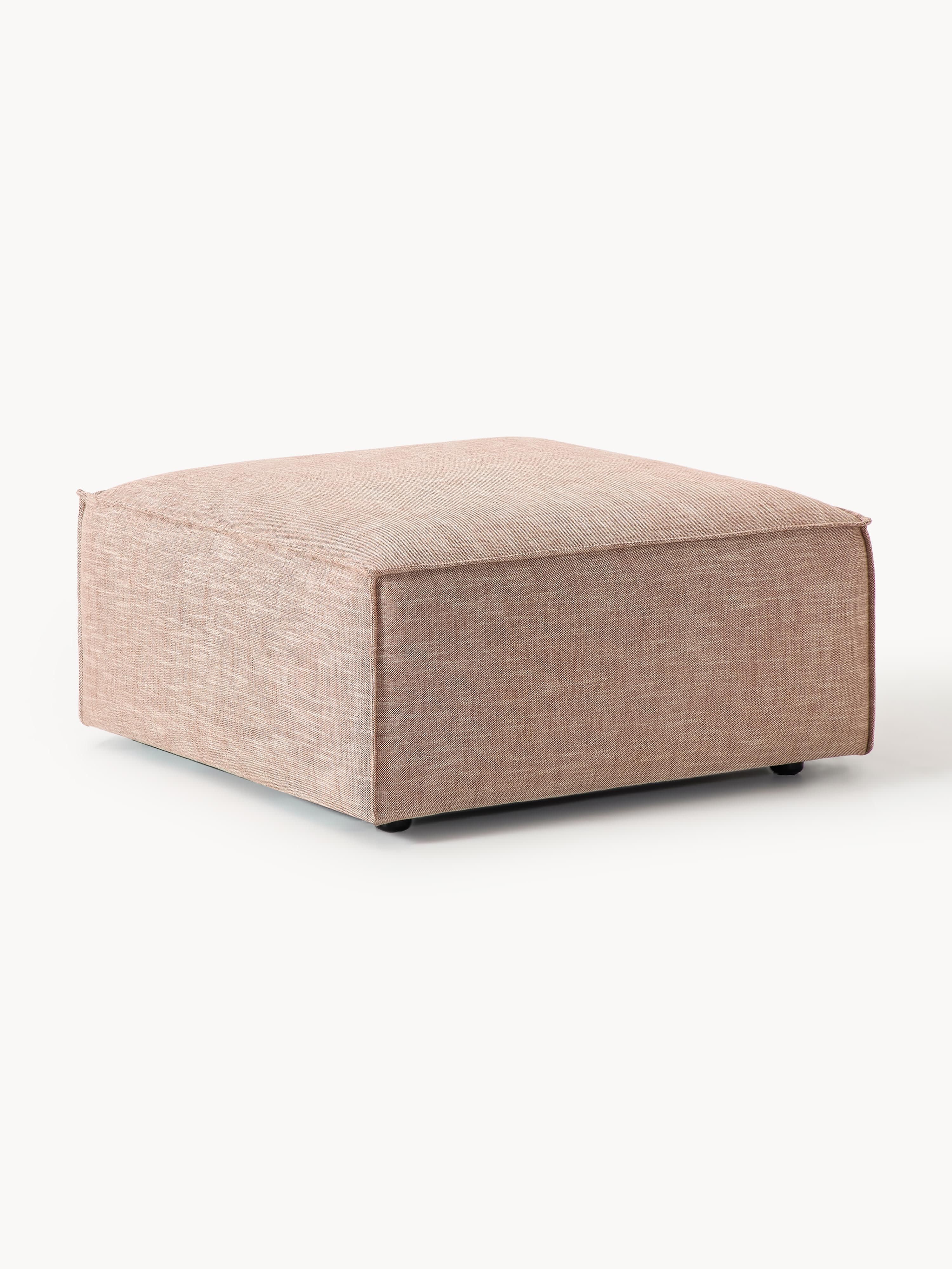Sofa-Hocker Lennon aus Leinen-Mix