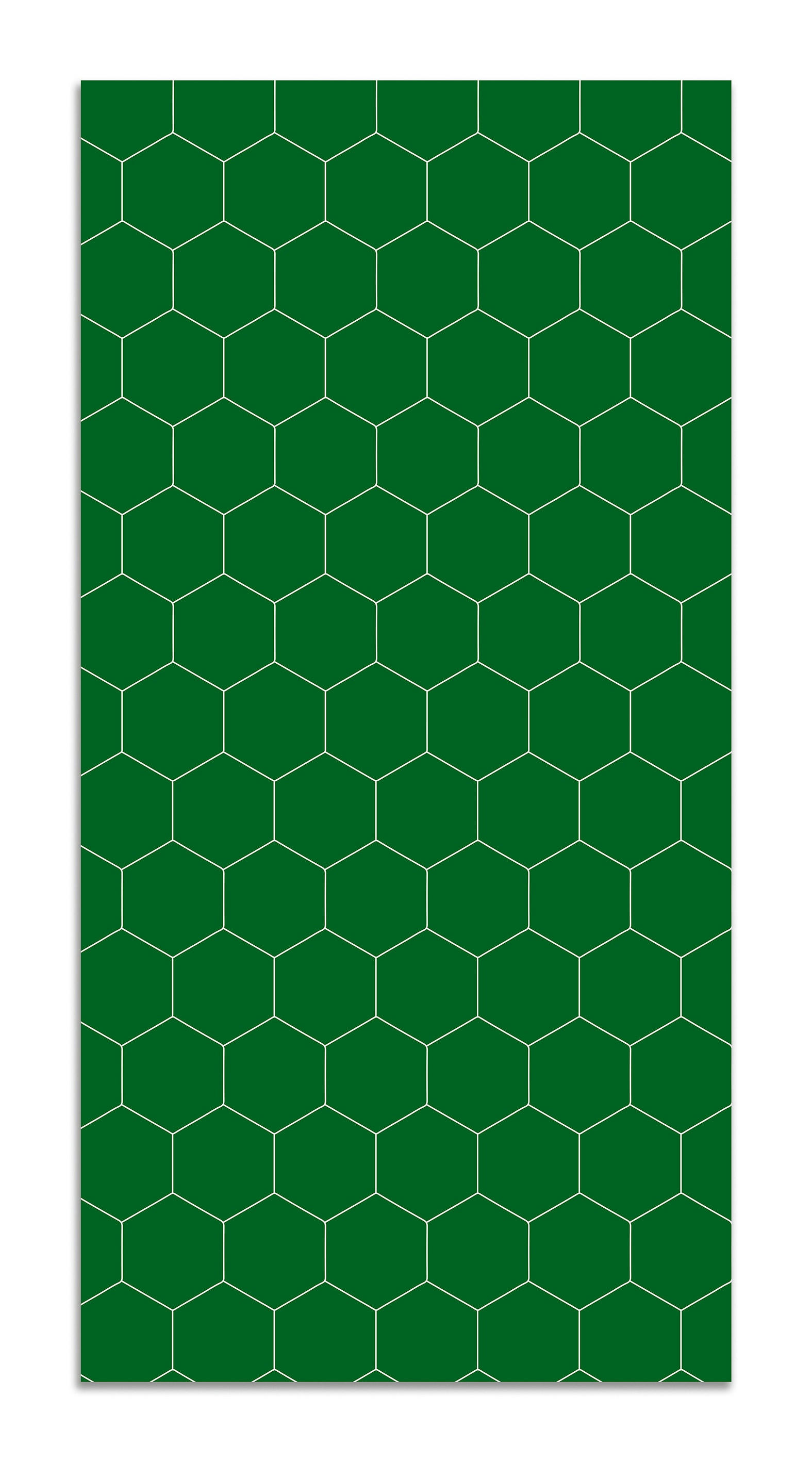 ALFOMBRAS MINIMALISTAS 2 - Tapis vinyle mosaïque hexagones verte 80x200cm