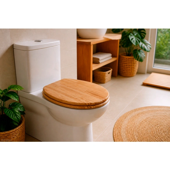 WC-Sitz »Holzoptik hell«, Soft-Close, Take-Off, MDF