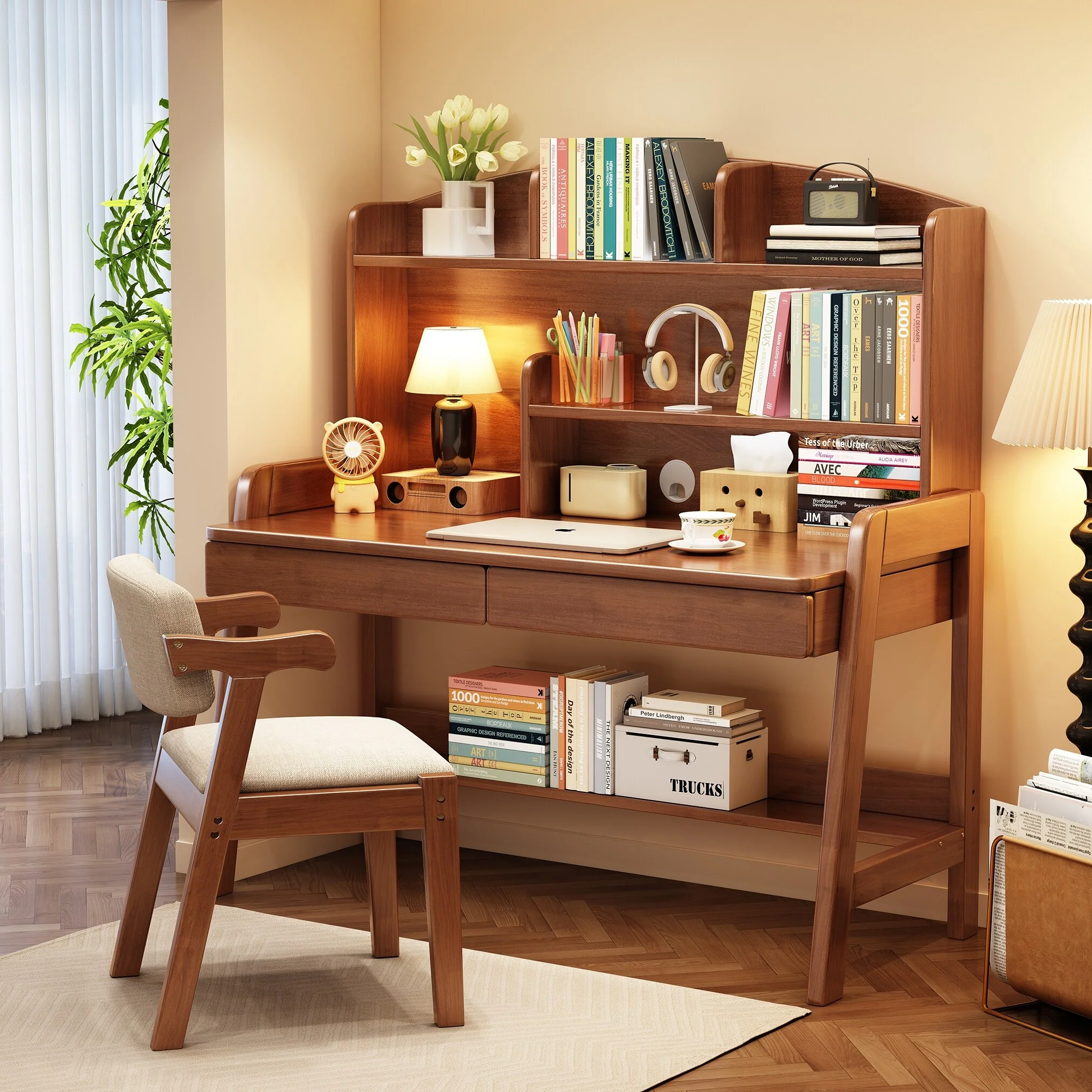 Kids Desk and Chair Set, Kid Study Desk, Computer Writing Desk - 36.6x21.7