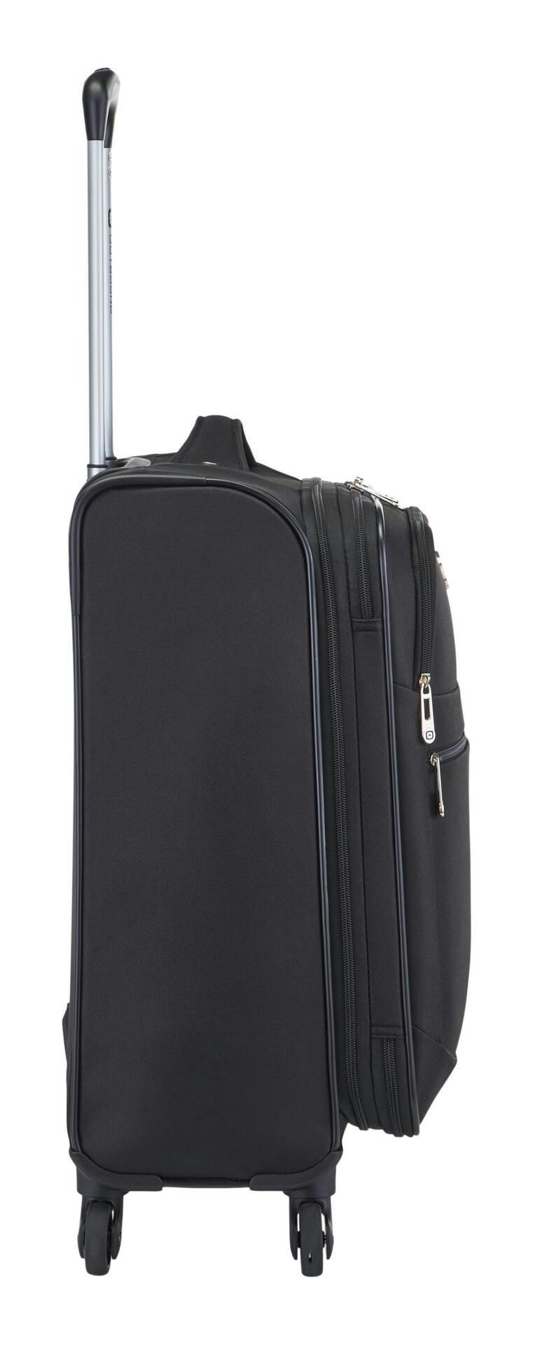 Outbound Softside Spinner Wheel Carry-On Travel Luggage Suitcase, Black, 20-in