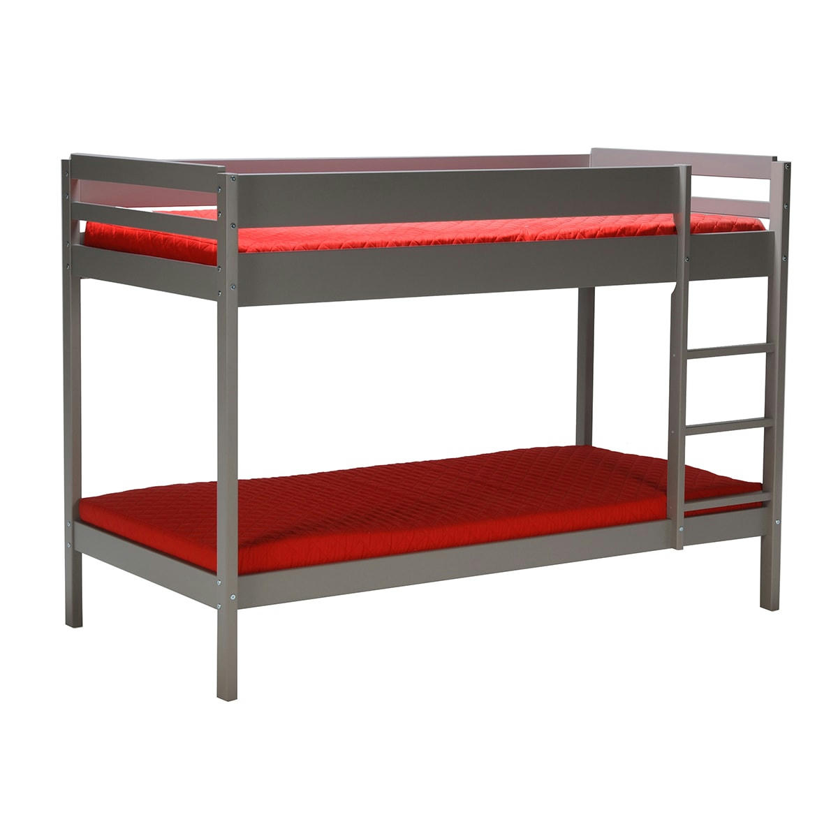 BRICE - Lit superposé 90x190 laqué gris