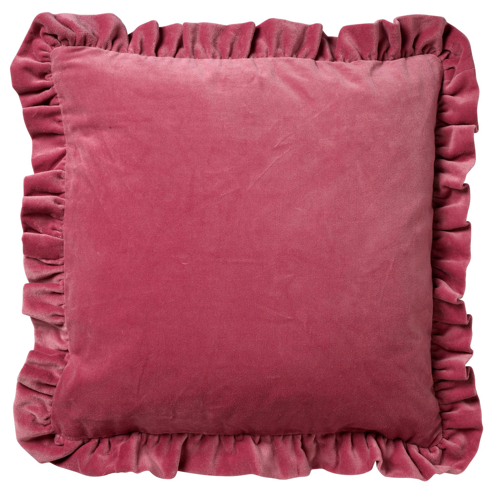 YARA - Coussin - rose en velours 45x45 cm uni