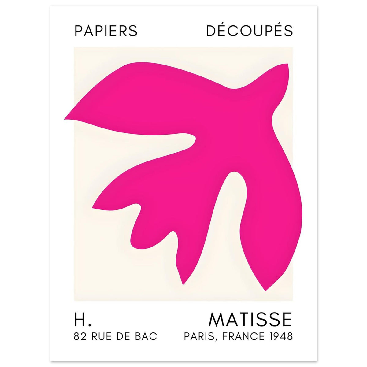 Artfulprints Poster Matisse – Floating forms pink  - 30x40 cm - Roze