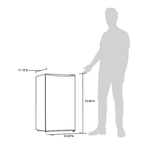 Newair 3.3 Cu. Ft. Gray Compact Mini Refrigerator with Freezer, Auto Defrost, Can Dispenser and Energy Star