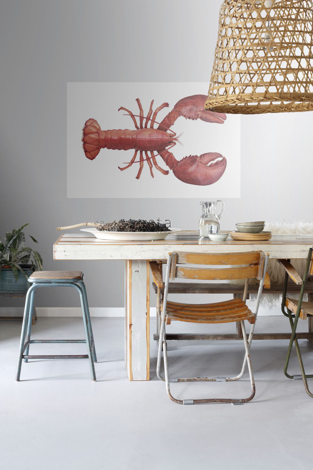 ESTAhome muursticker kreeft rood - 145 x 97 cm - 159042