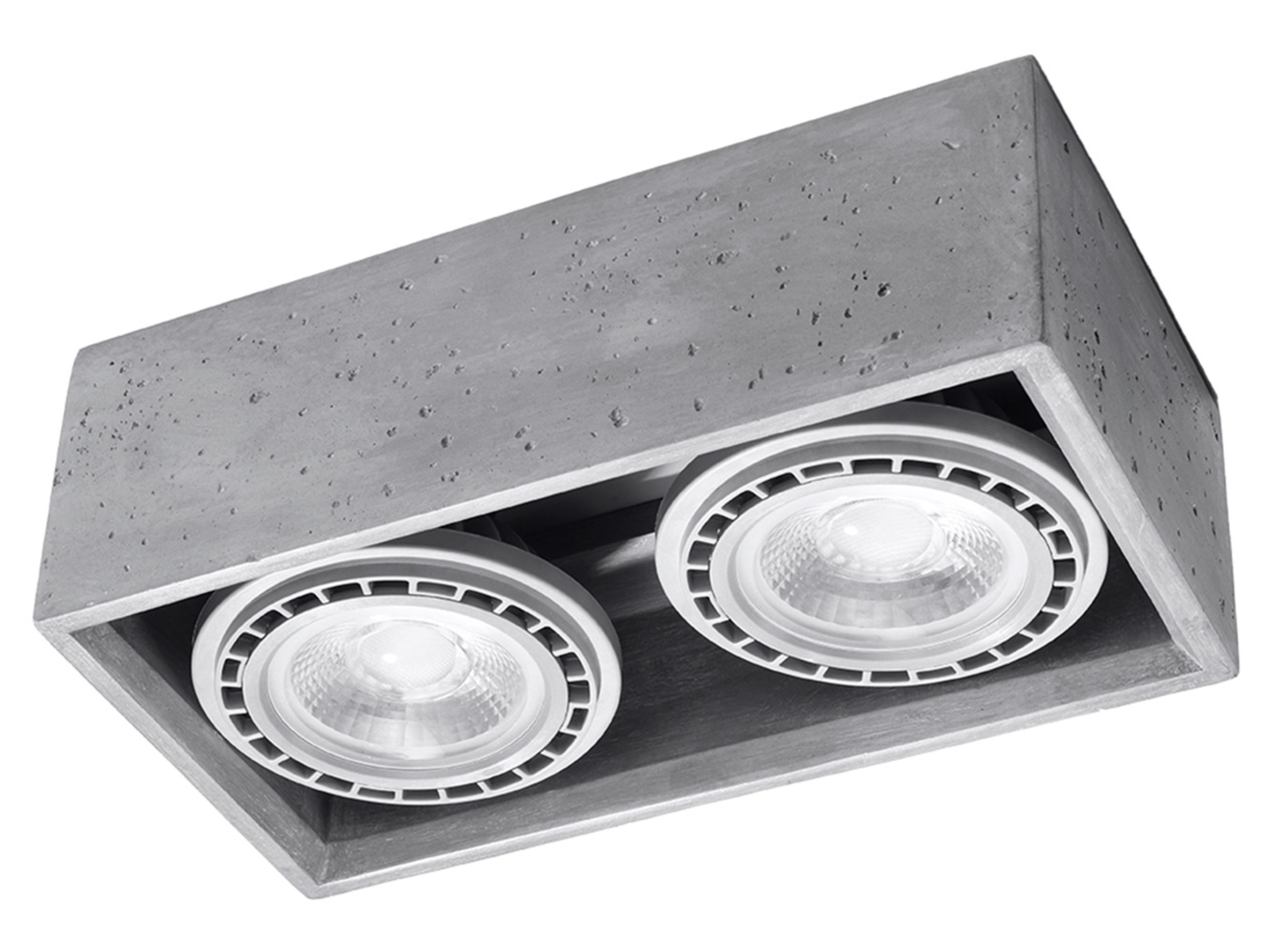 Lampa natynkowa Quatro 2-punktowa betonowa szara