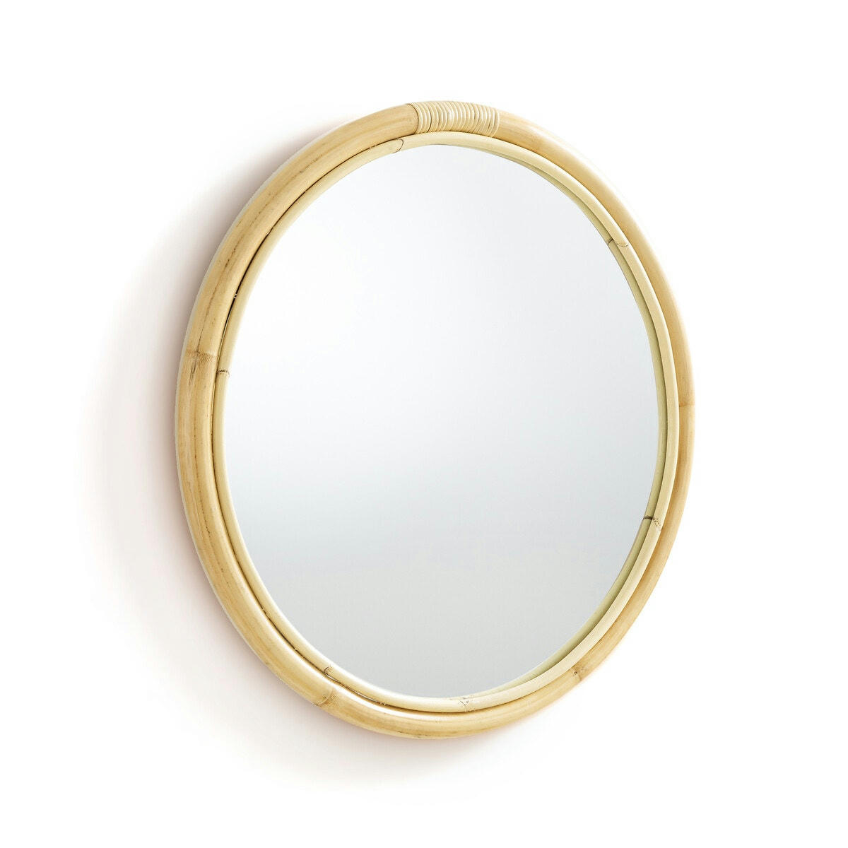 Miroir rond en rotin Ø60 cm, Nogu