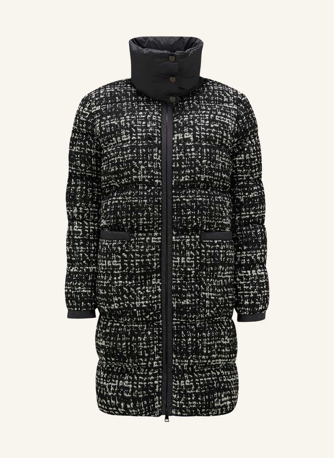 MONCLER Daunenmantel RHONE im Materialmix