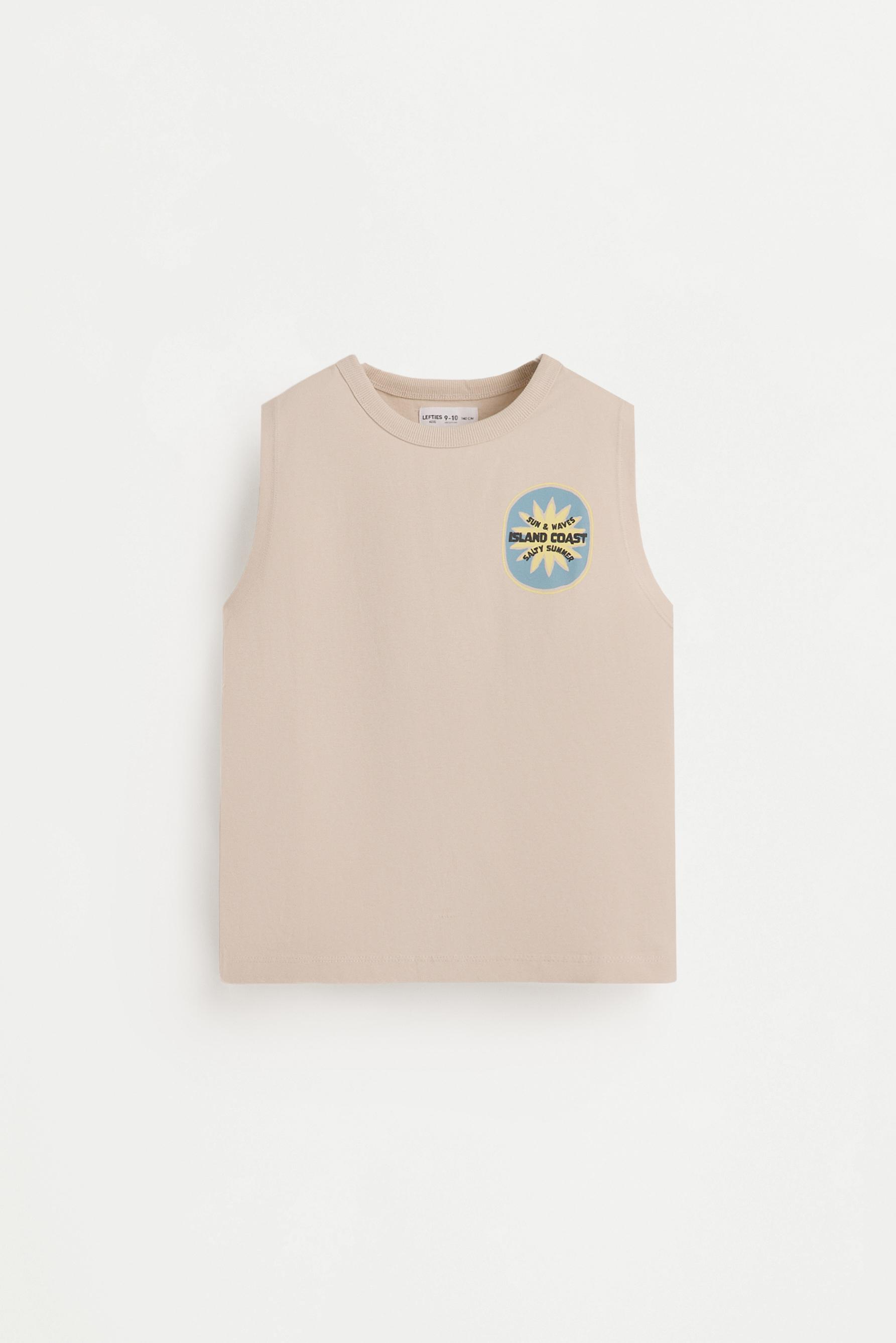 Camiseta estampada manga sisa