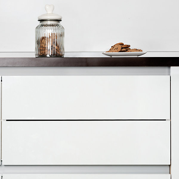 Emuca Kit de 2 profils supérieurs Gola pour meubles de cuisine, longueur 2,35m, avec accessoires, Aluminium, Anodisé mat