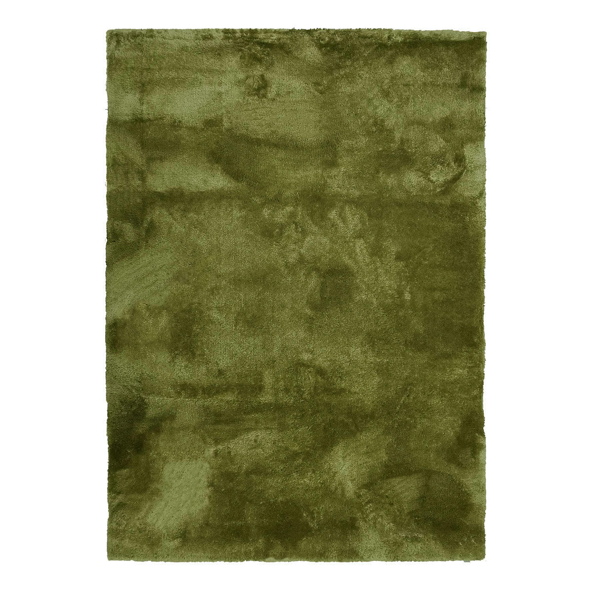 SAUVAGE - Tapis à poils longs extra-doux vert rouillé 160x230