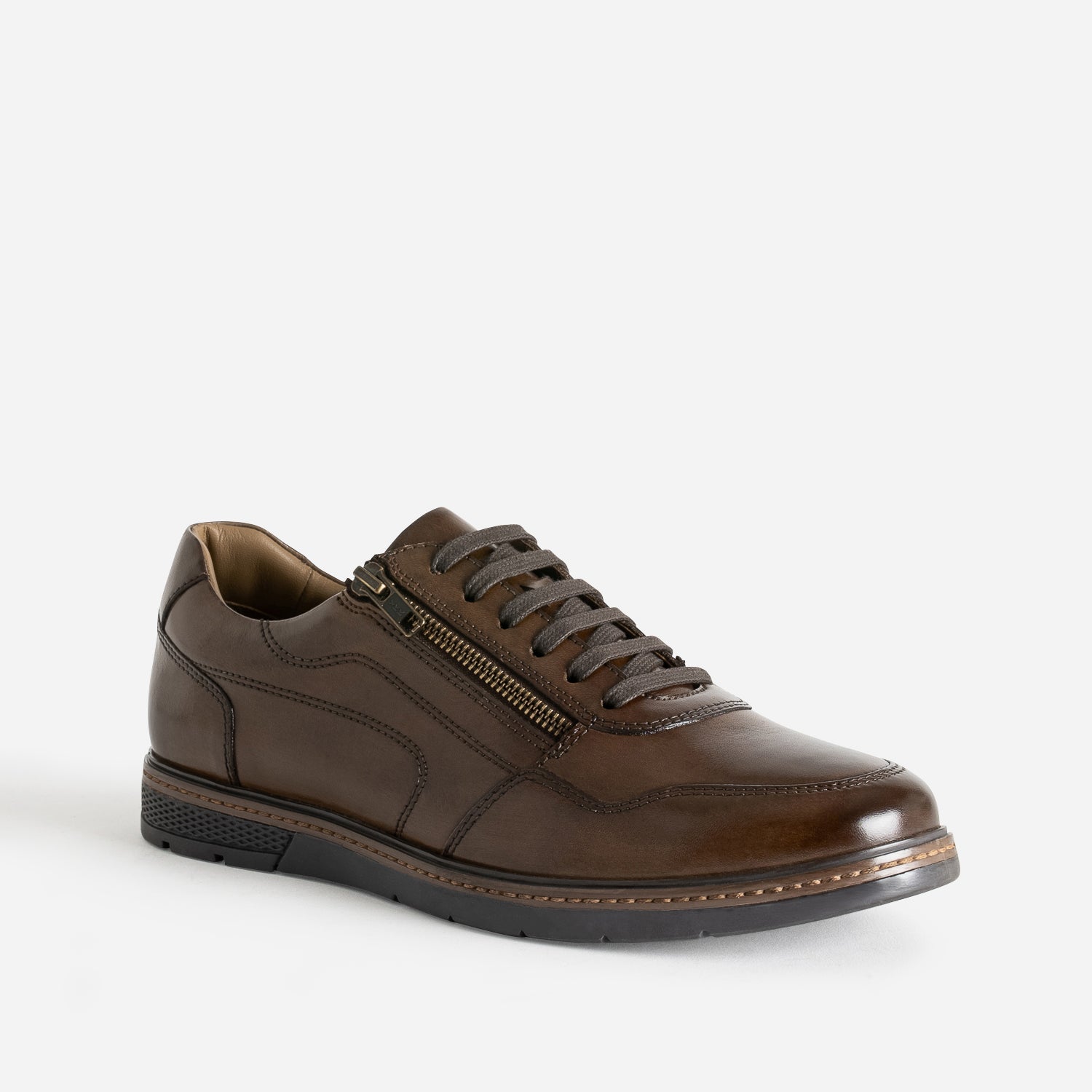 Tennis FRANCE ARNO marron en cuir