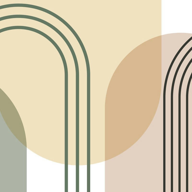 ARCHE VINTAGE - Bandeau PVC lot de 2 : L 70cmxH 30cm Multicolore Vintage Pastel