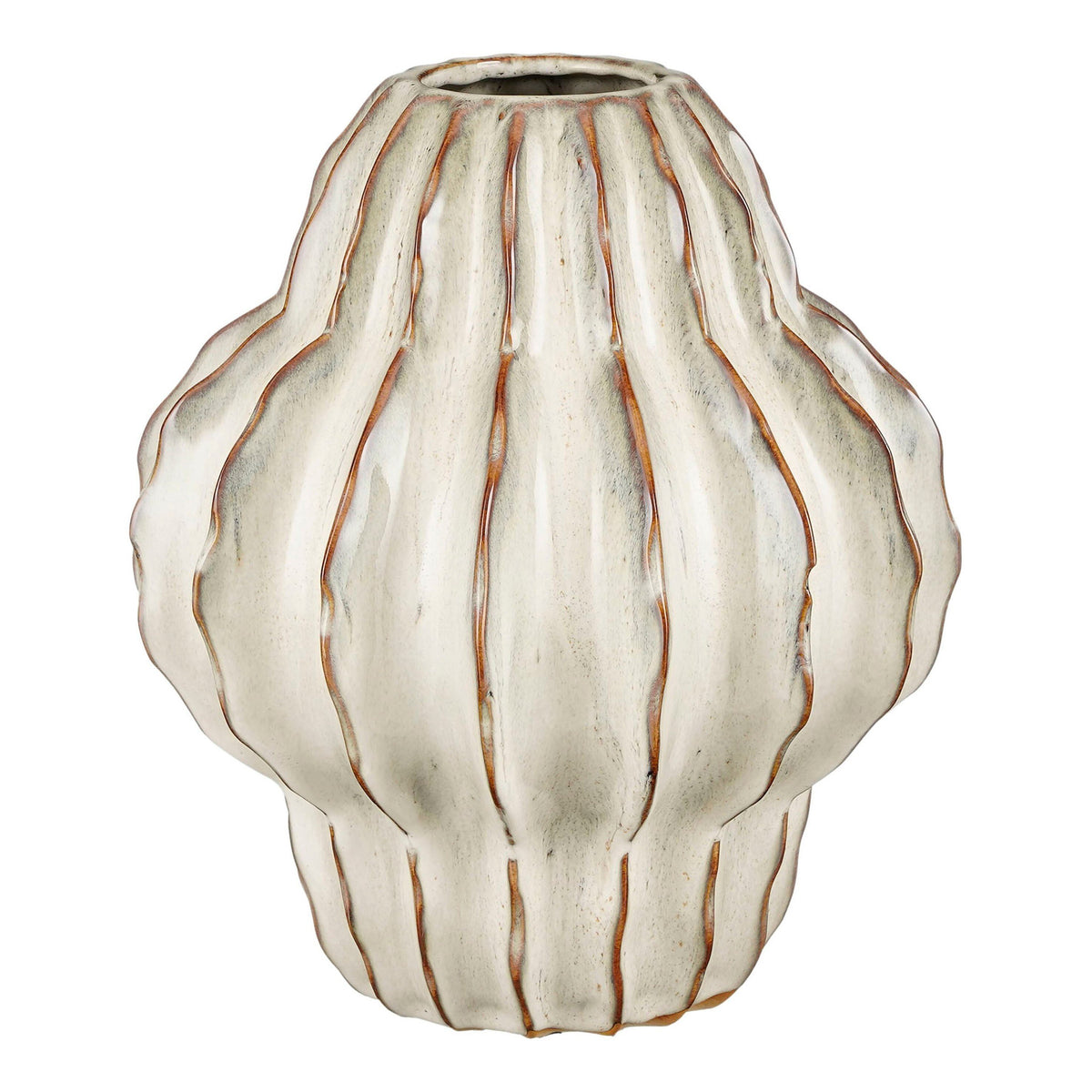 Mica Decorations Altea Vaas - H28 x Ø25 cm - Keramiek - Off White
