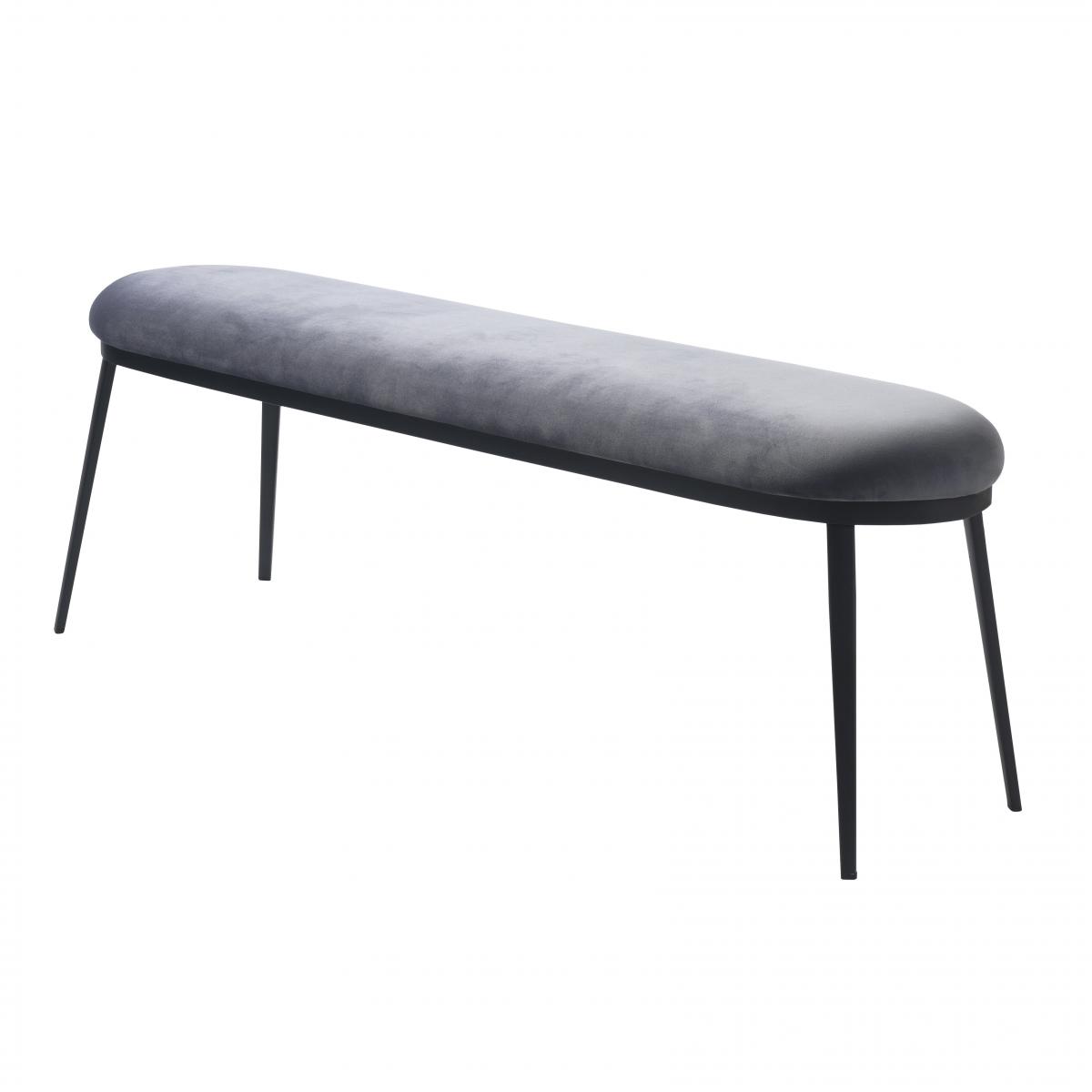 Nordic Home - Arvid bankje - 140 cm - leer - grijs