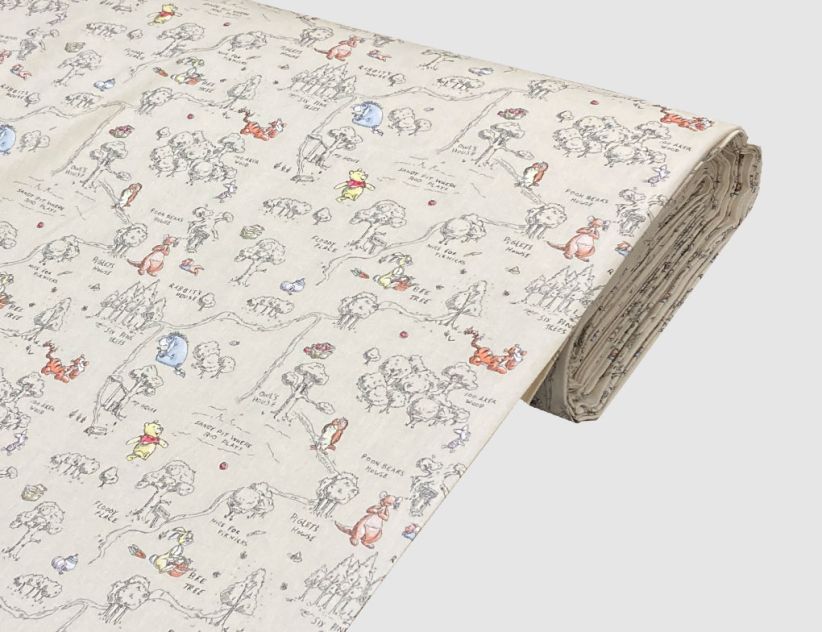 Dekostoff Winnie Pooh Beige
