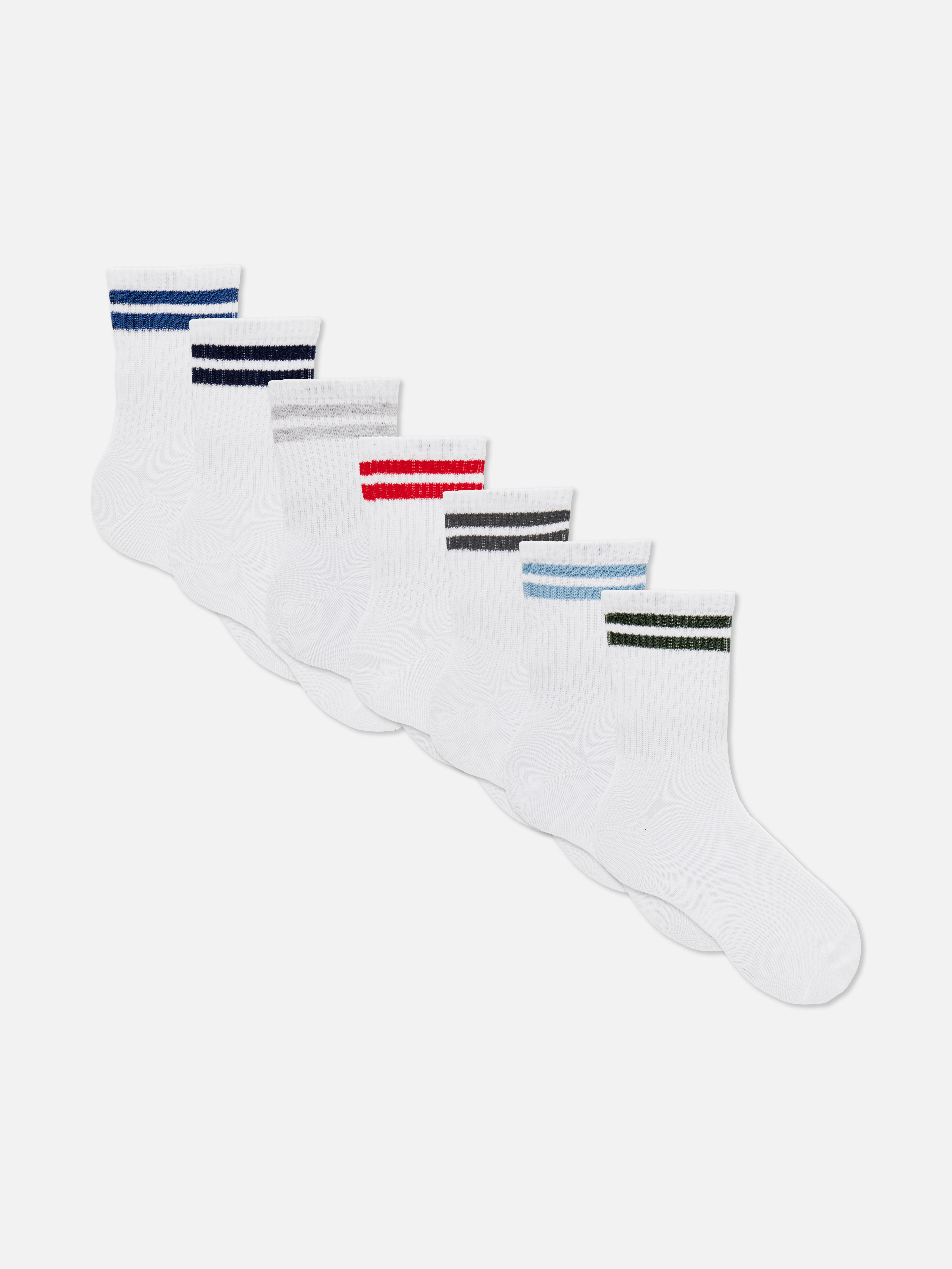 7pk Stripe Sports Socks