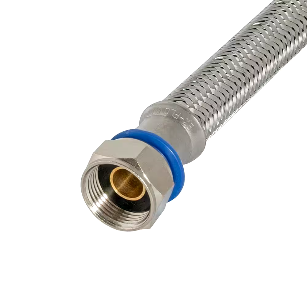 Eastman 48251HDC 18-in Water Heater Hose, 3/4 FIP x 3/4 FIP, Grey