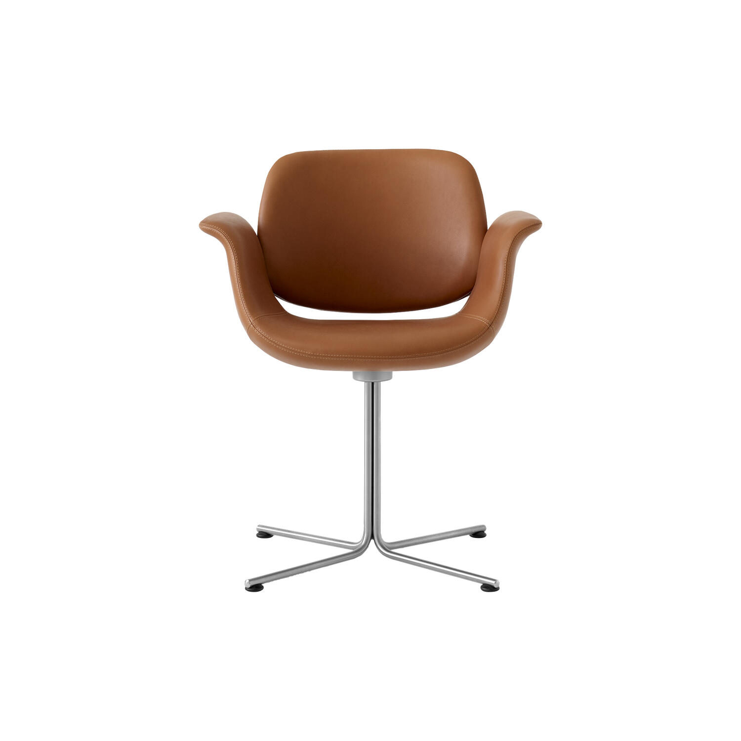 Flamingo Chair med fast stel, Cognac 95