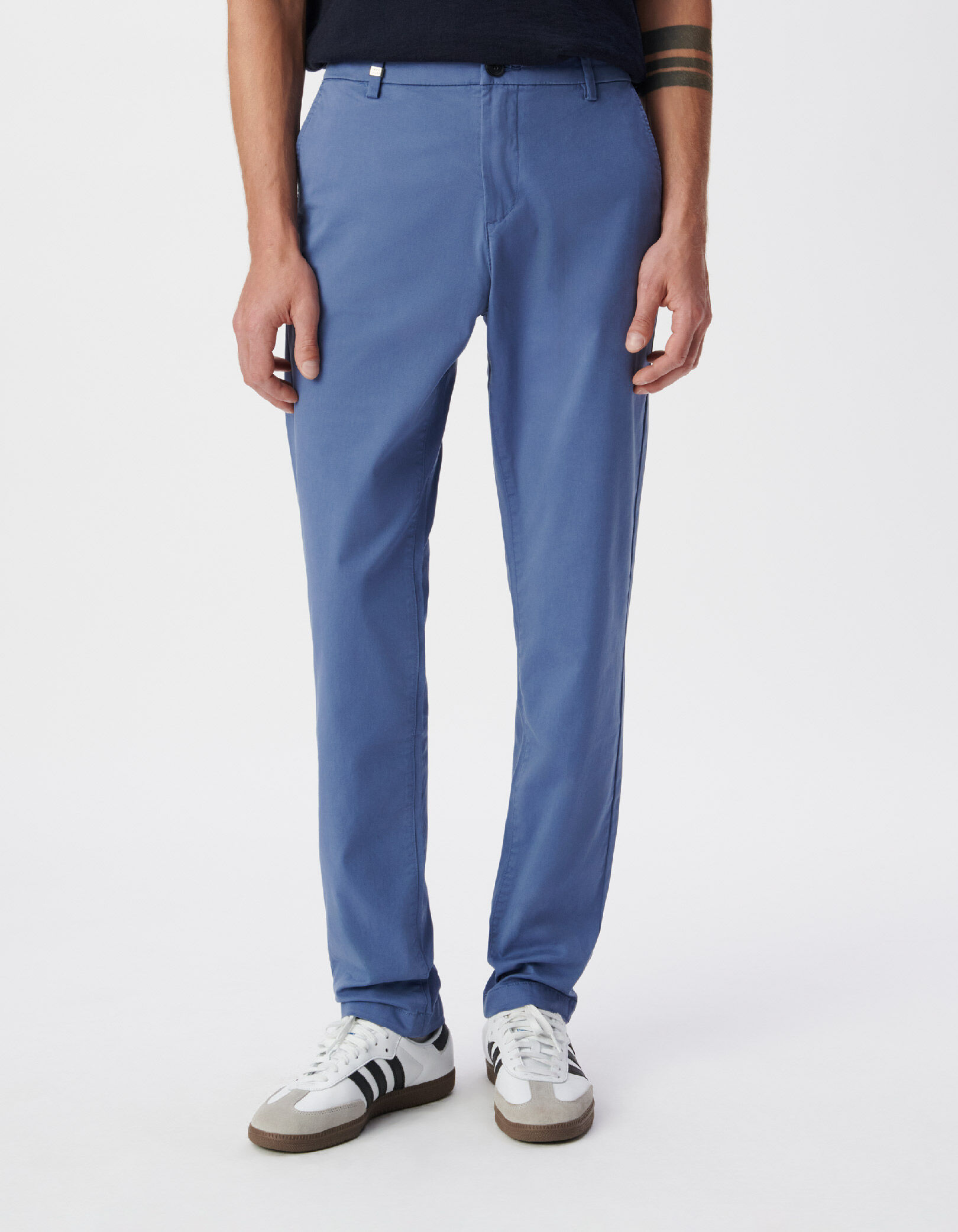 Pantalon chino slim bleu Homme