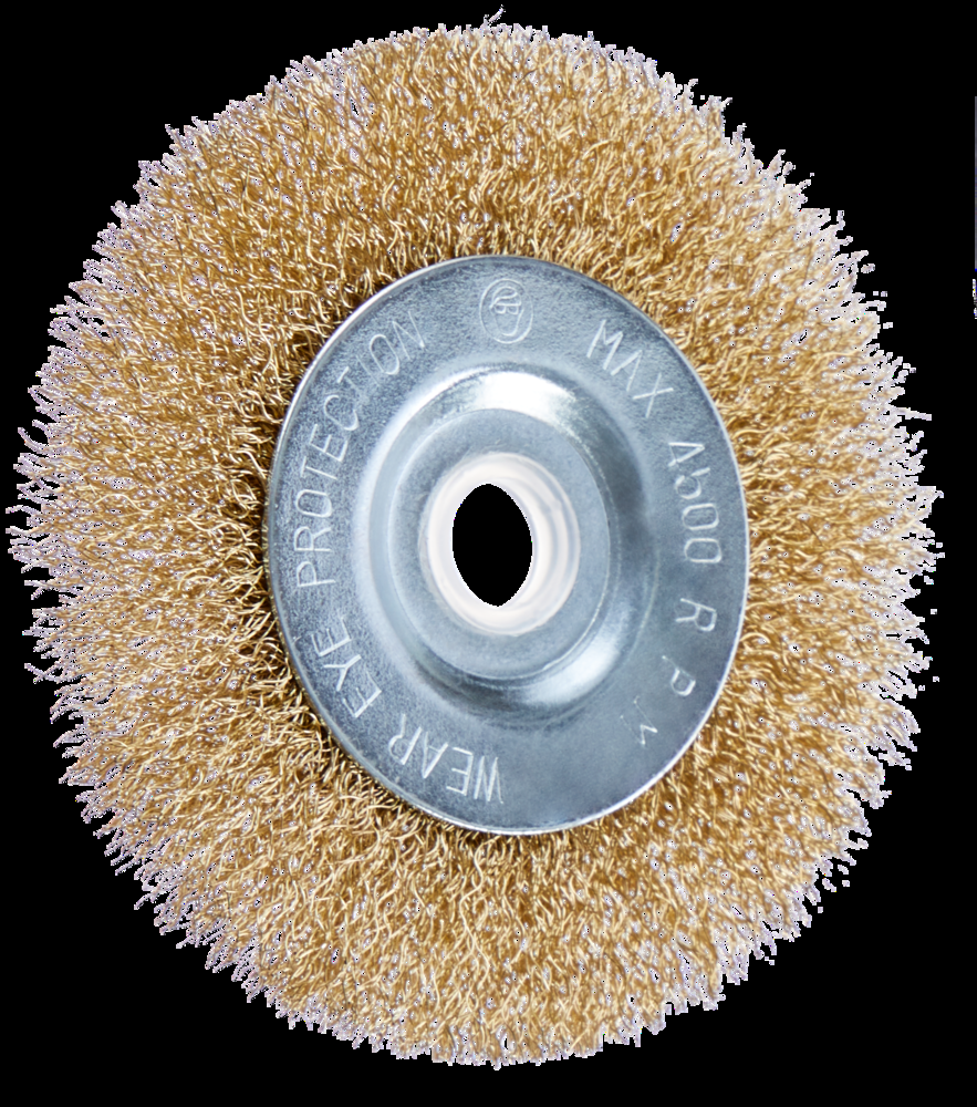 Mastercraft 4-in Carbon Steel Fine Wire Wheel Brush 1/2-in, 5/8-in Arbor