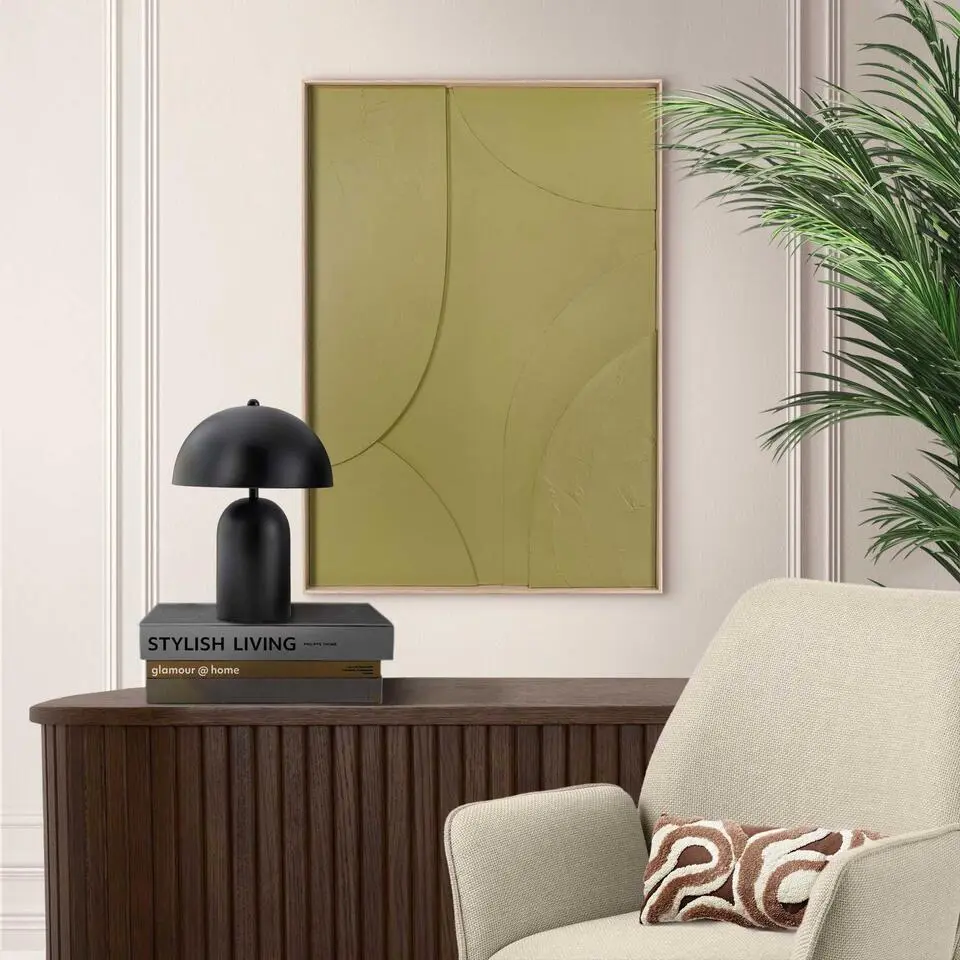 Schilderij 3D Art Terrace vintage green - 70 x 50 - Groen