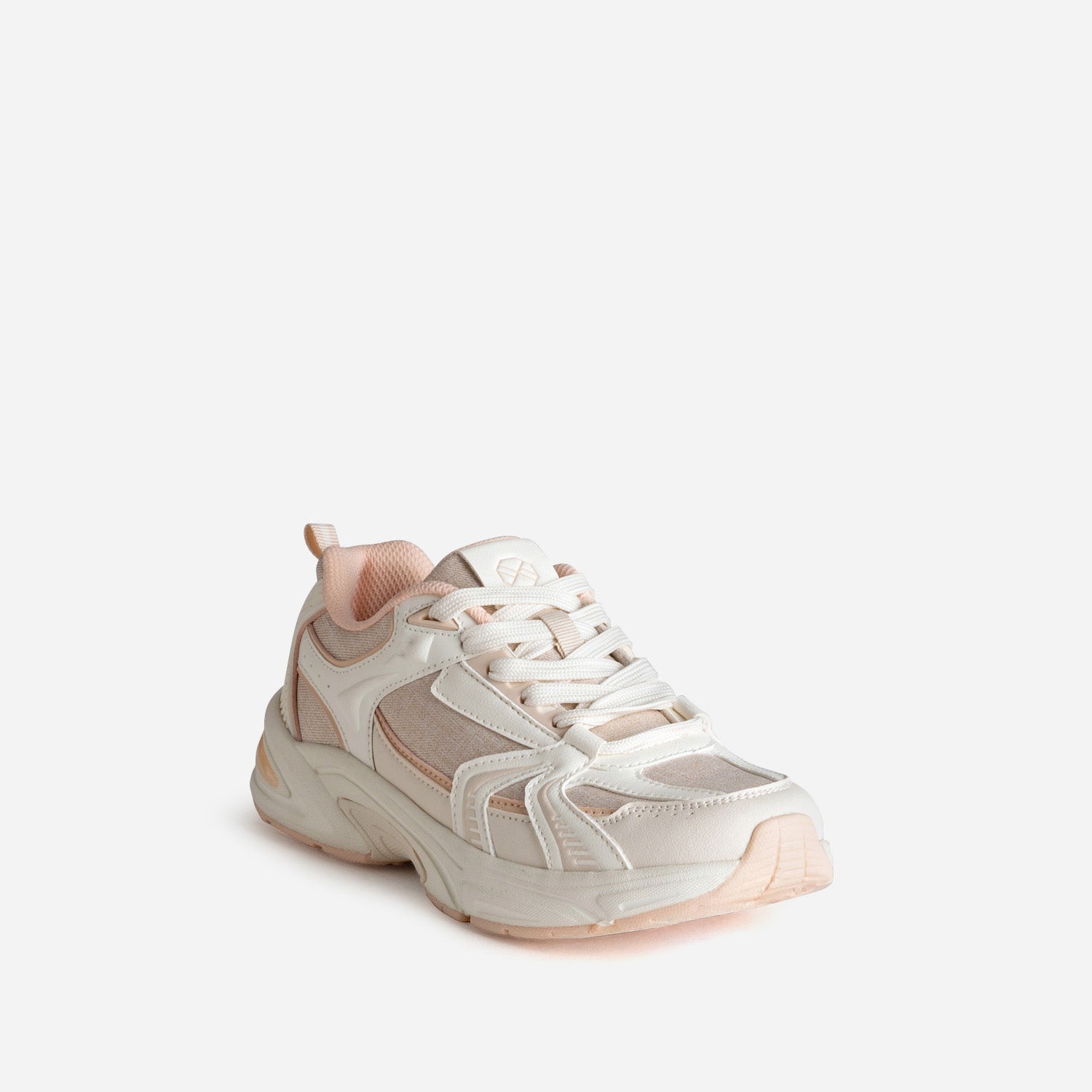 Tennis blanche et saumon