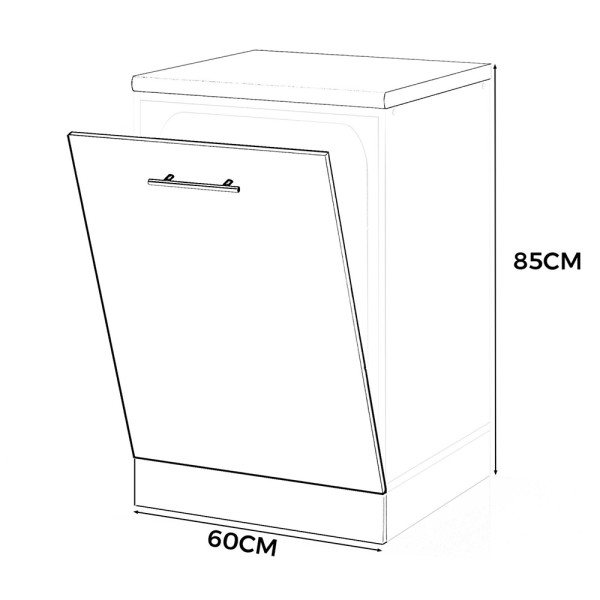 Front zabudowa zmywarki szafka 60cm spremium biały mat