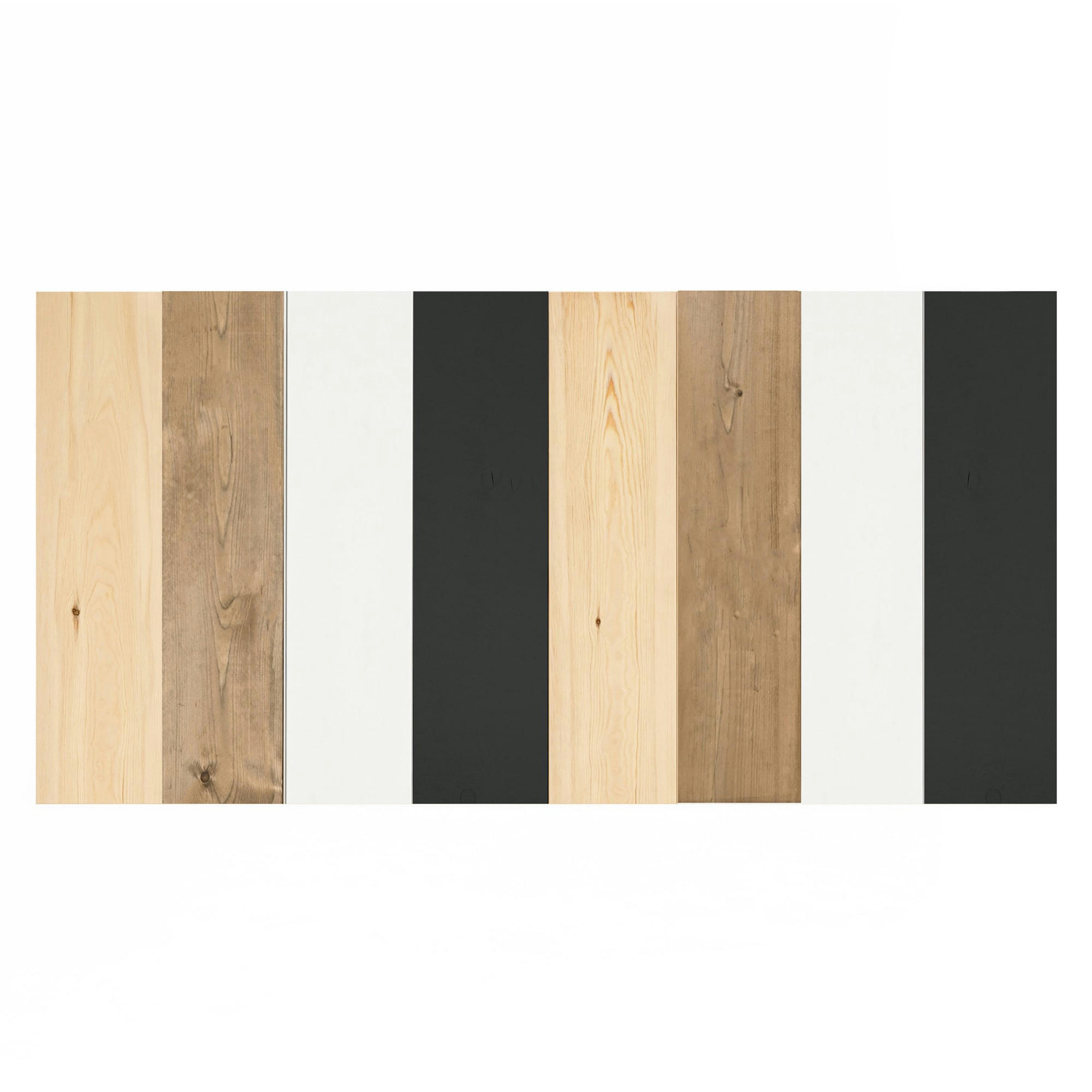 - Tête de lit en bois de pin combinée multicolore 140x80cm