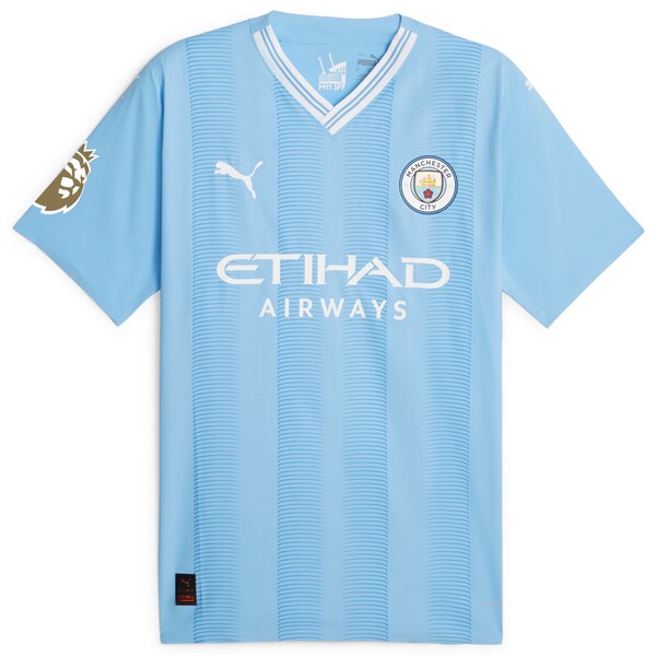 Erling Haaland Manchester City Puma 2023/24 Authentic Player Jersey - Sky Blue