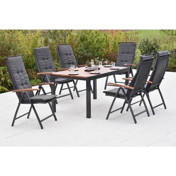 Gartenmöbel-Diningset »Thasos«, 7 tlg., 6 Sitzplätze, Aluminium