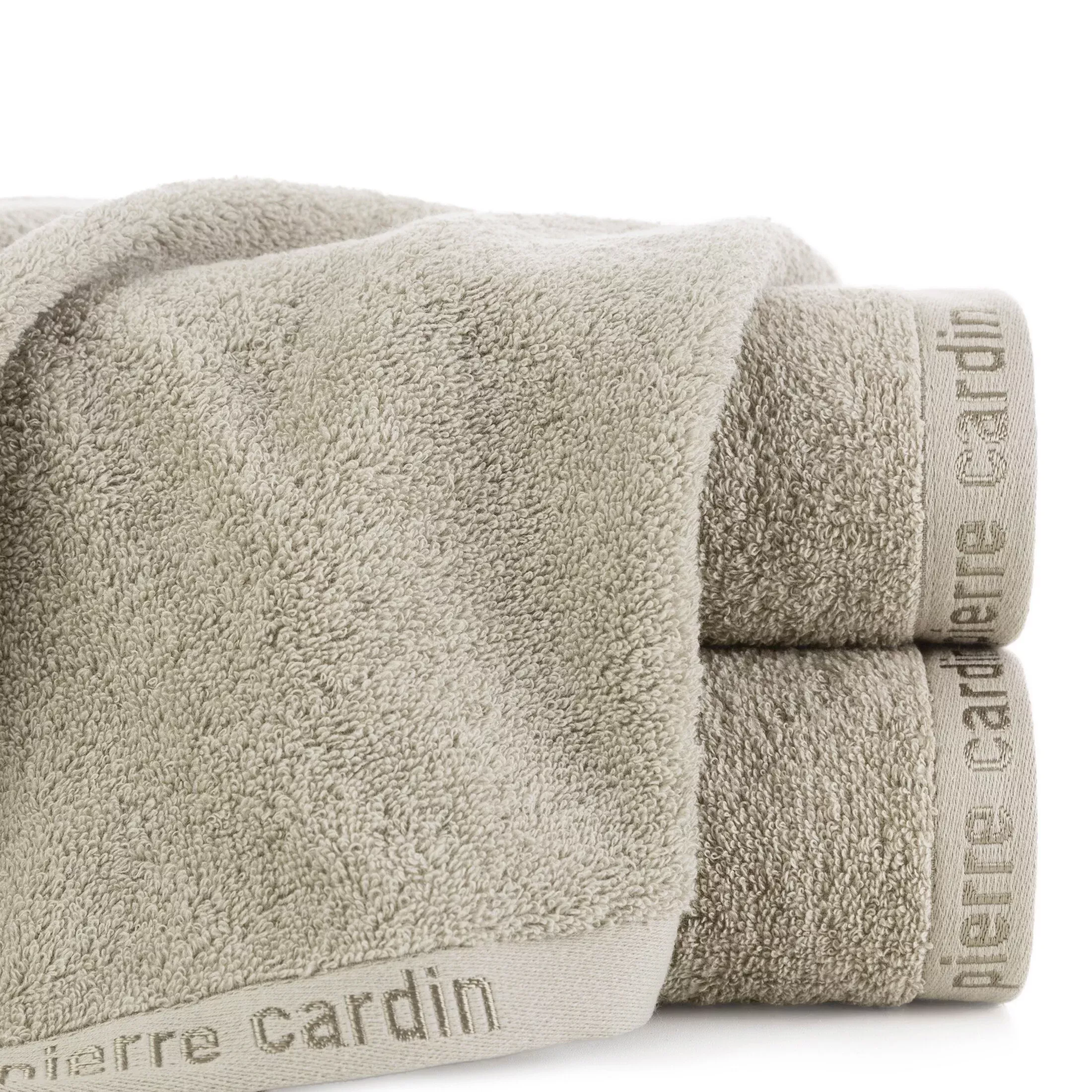 Ręcznik do rąk 30x50 cm bawełniany kolor jasnobeżowy z żakardową bordiurą 430 g/m2 EVI Pierre Cardin
