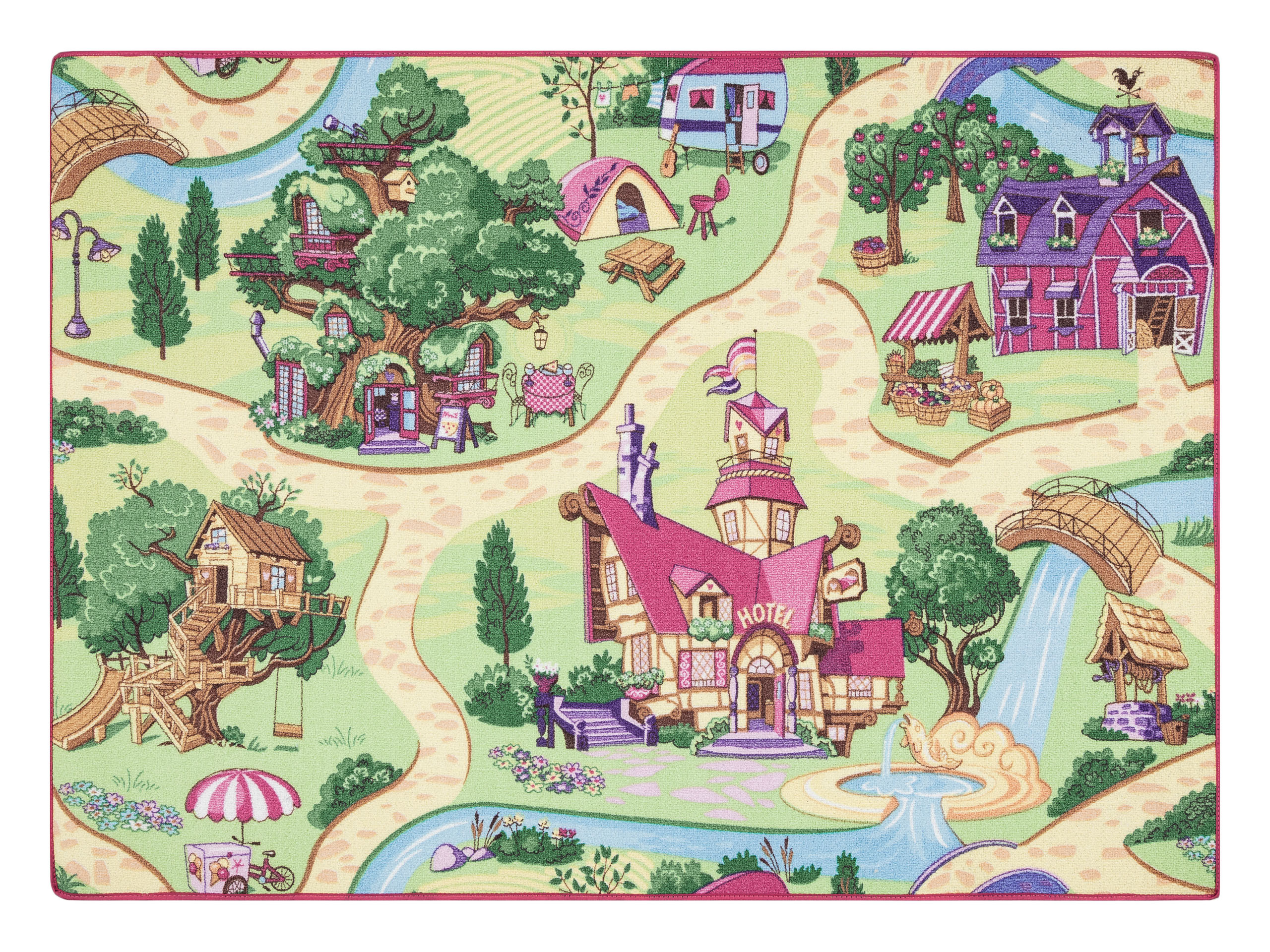 DYWAN REBEL ROADS Candy Town 27 dla dzieci antypoślizgowy - 95x133 cm