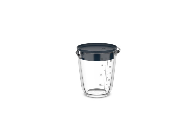 glas maatbeker chef it 500 ml met deksel - navy
