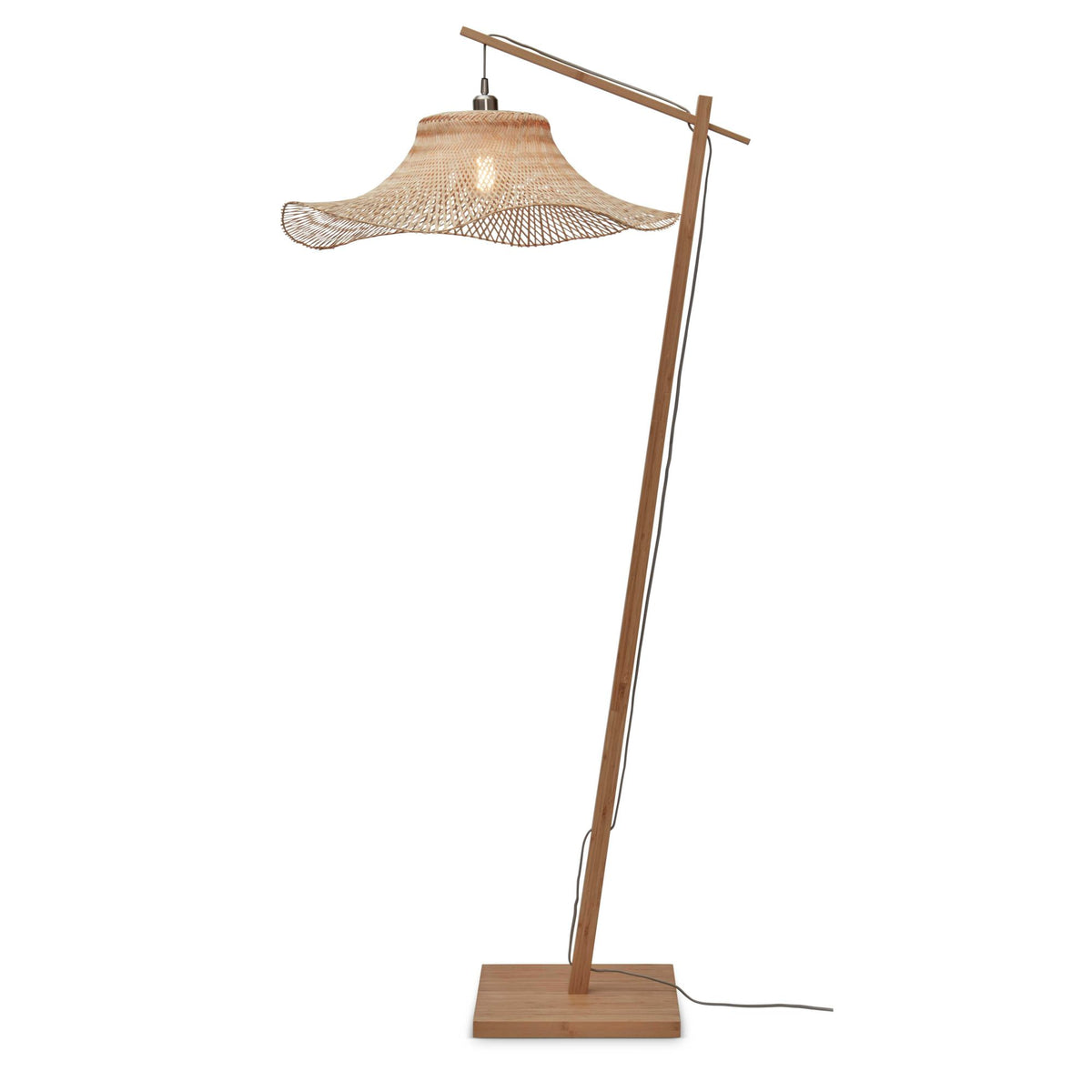 GOOD&MOJO vloerlamp Ibiza - bruin - Ø65cm