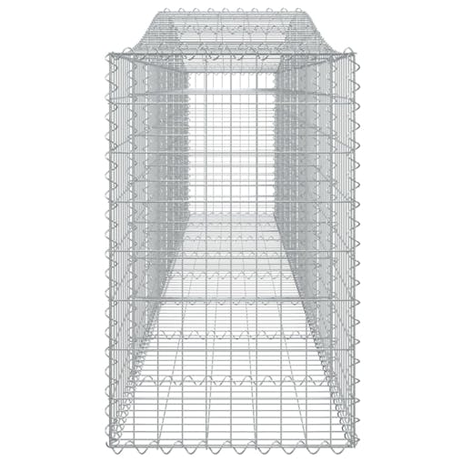 NNEVL Arched Gabion Baskets 3 pcs 400x50x80/100 cm Galvanised Iron