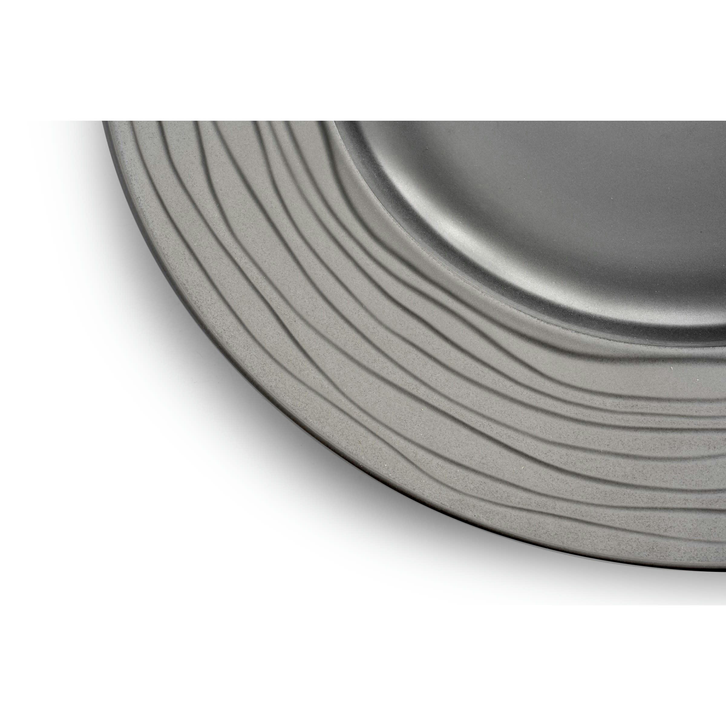 ESCALE NATURE GRIS - Coffret 3 assiettes de présentation D31,5cm