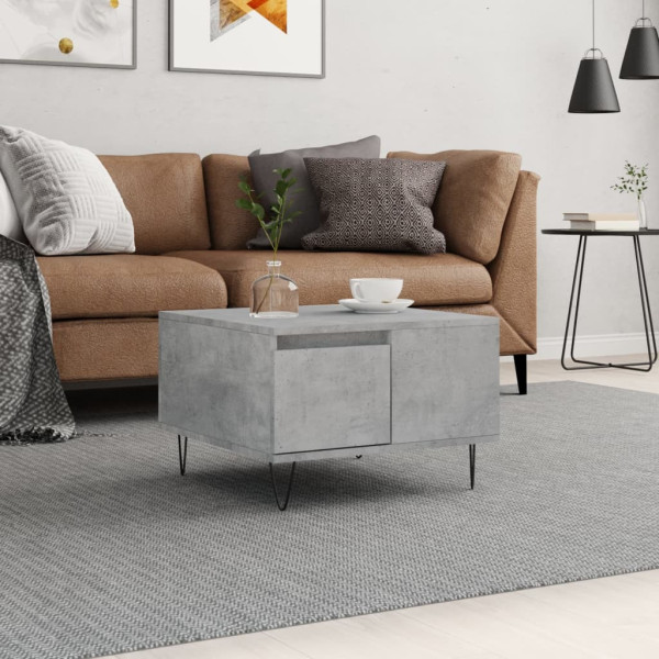 Stolik Kawowy Ława Stół Szary 55x55x36.5 Do Salonu Do Pokoju