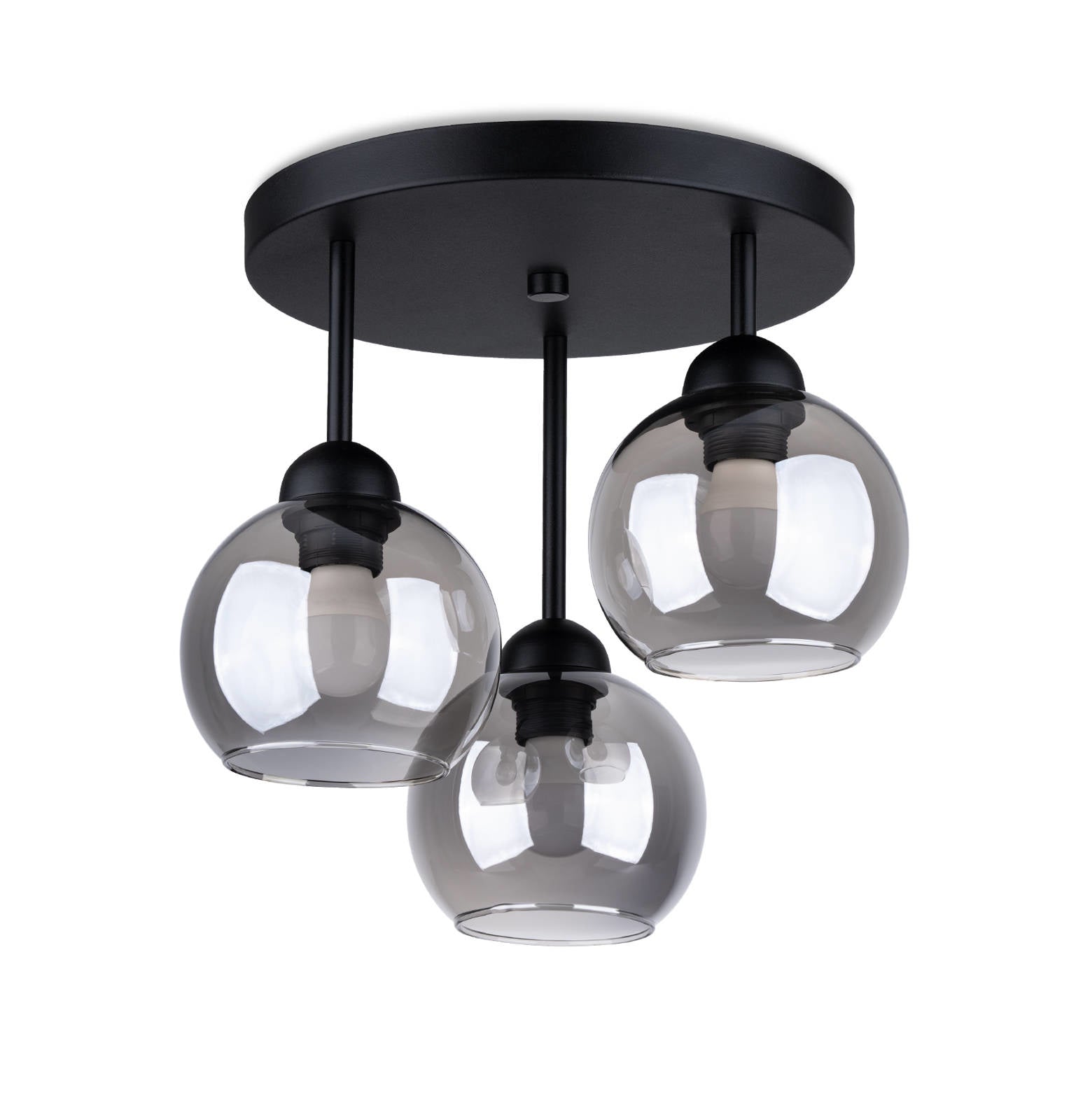 Sollux plafondlamp Alino - 3 lichts - 30 x 35  cm - zwart