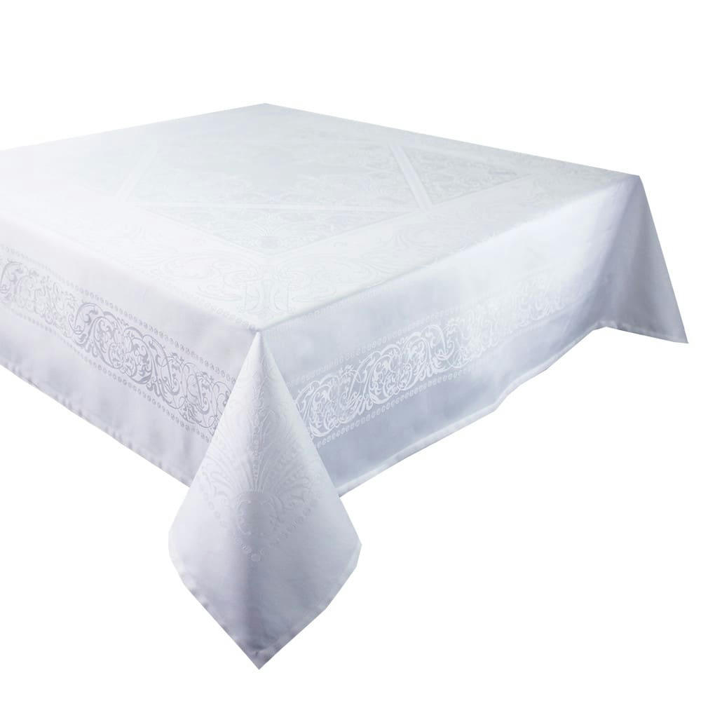 ALEXANDRINE NEIGE - Nappe antitache déperlant pur coton bio blanc 174X364