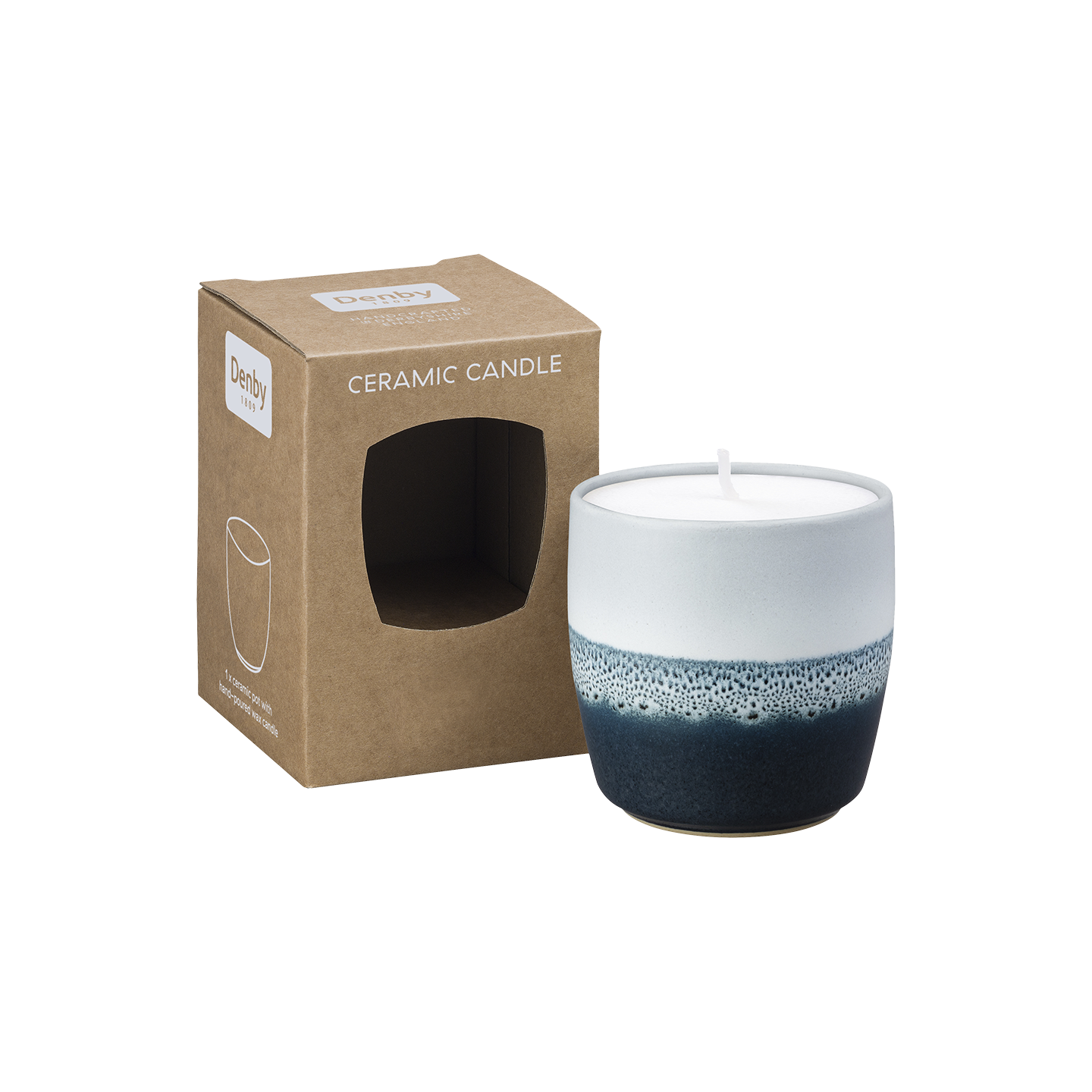 Mineral Blue Ceramic Candle Pot