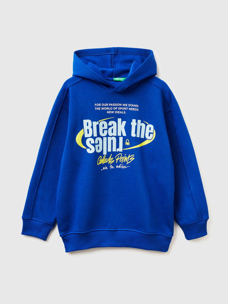 Warm sweatshirt in cotton with print