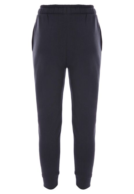 Older Boys Charcoal Plain Joggers