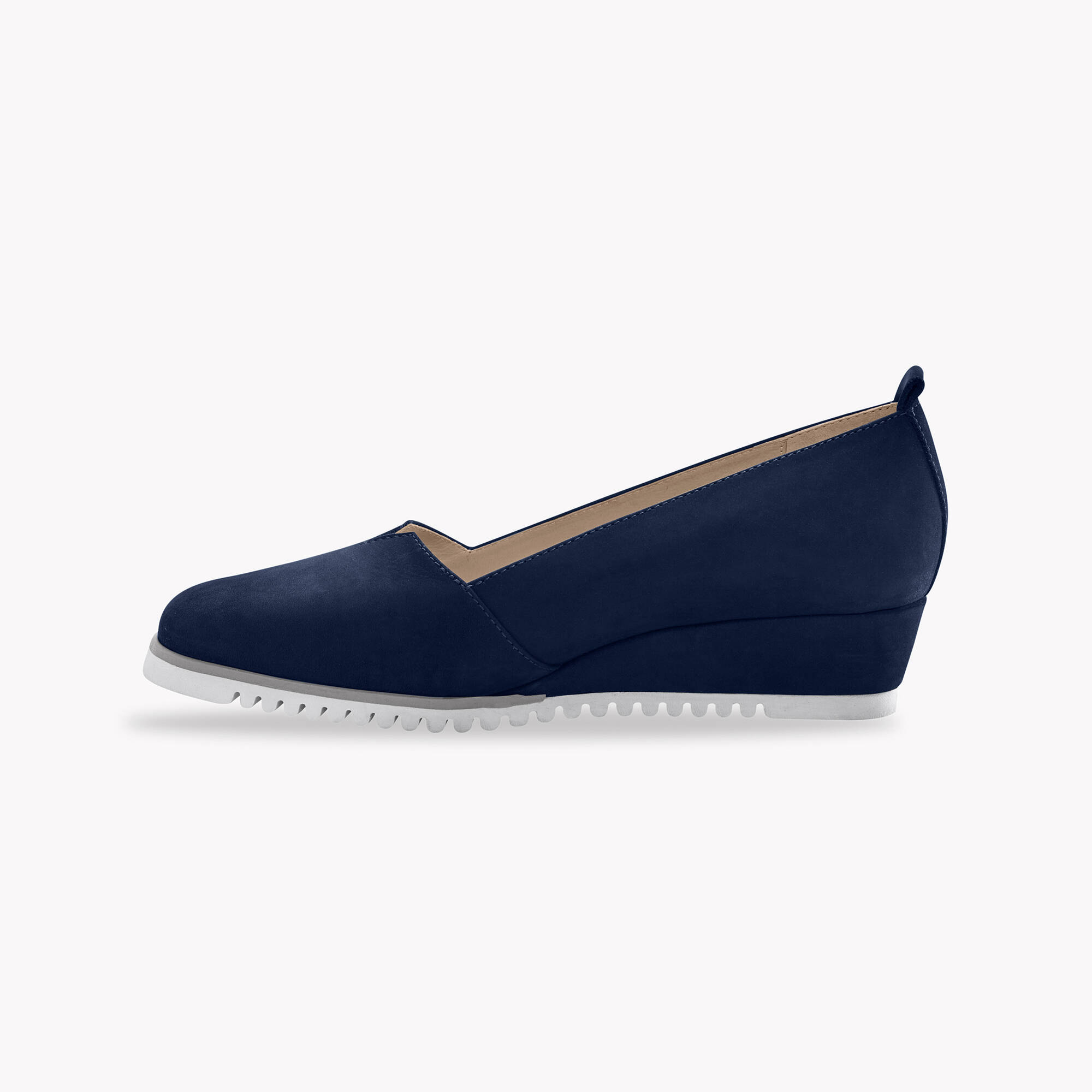 Ballerines compensées en cuir
