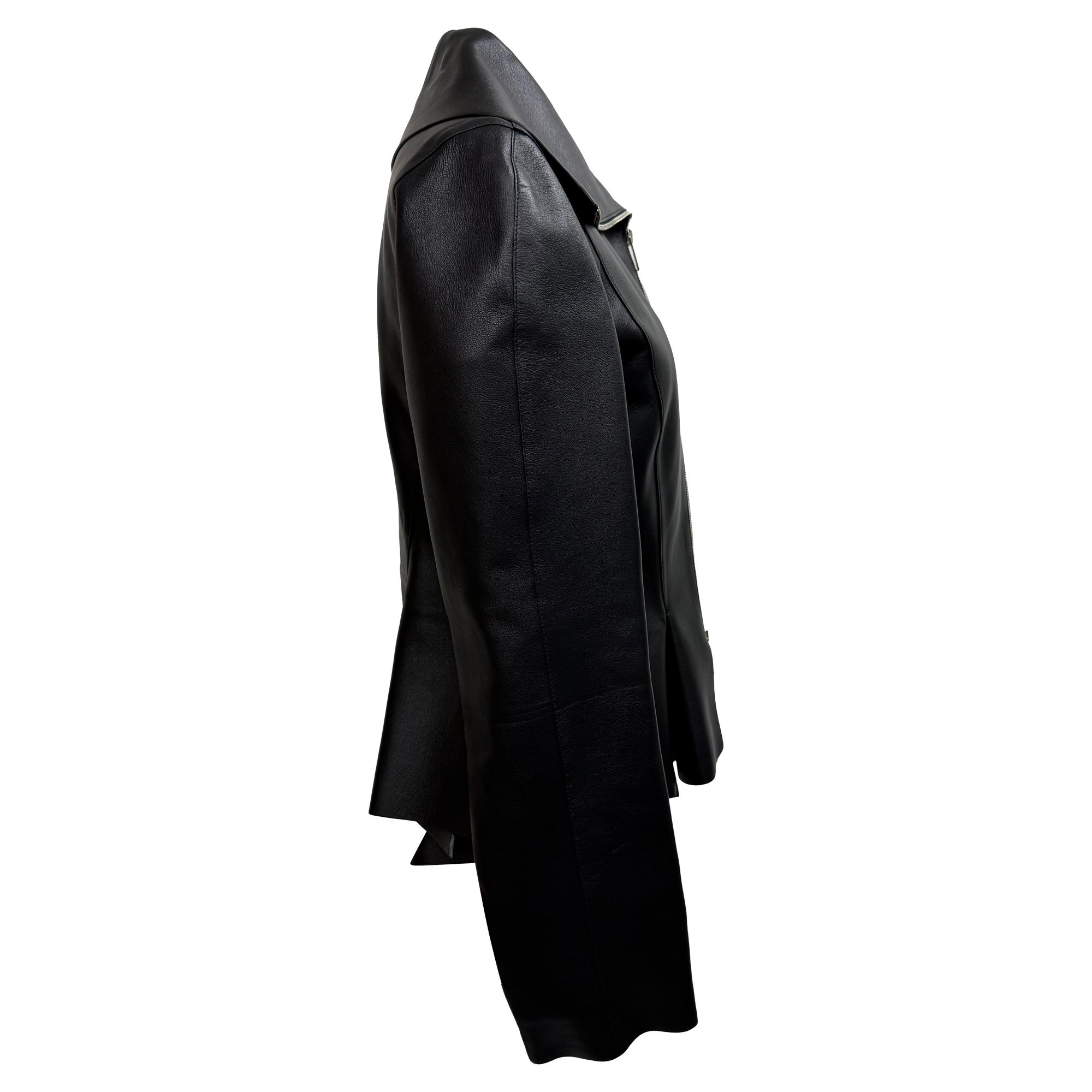 Givenchy Preloved Peplum Jacket in Black Leather