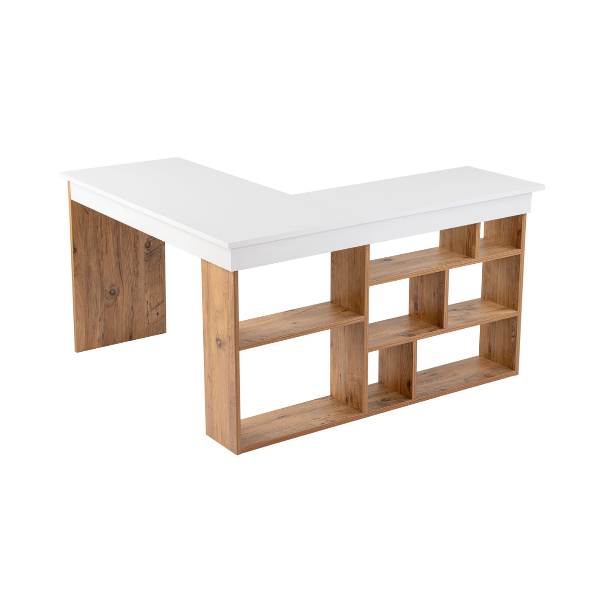 Calicosy - Hoekbureau met opbergruimte ORGANIS - H72 cm