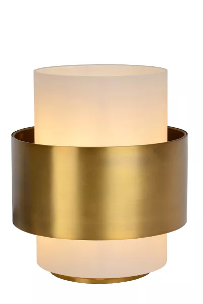 Lampa stołowazłoto-biała Firmin 1xE27x40W wys:22cm Lucide