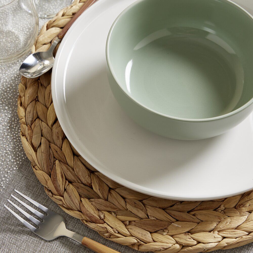 Assiette plate Oslo en grès blanc Ø27cm