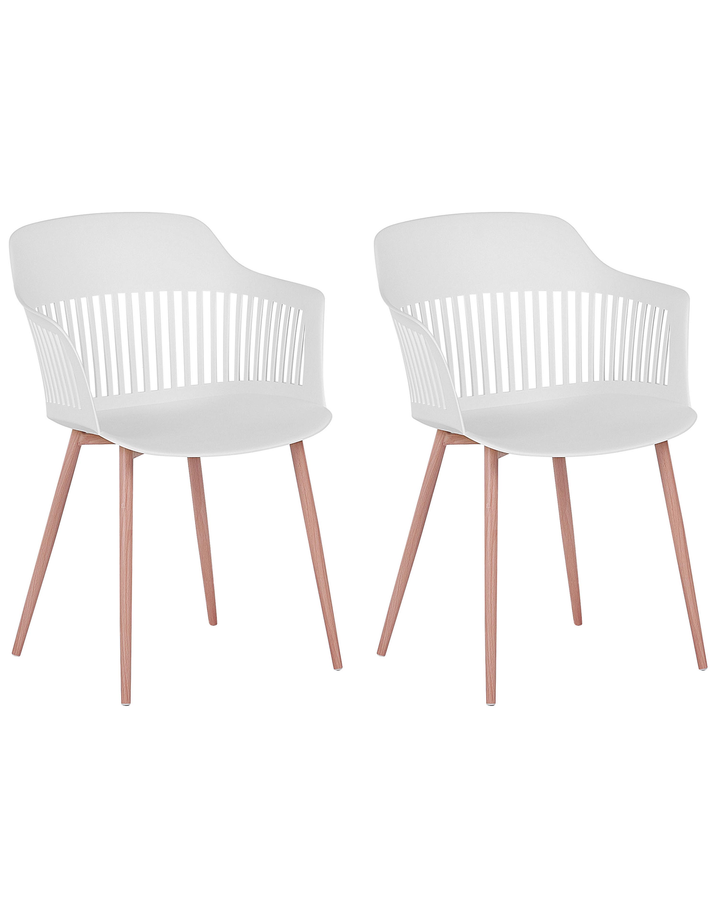 Set of 2 Dining Chairs BERECA White
